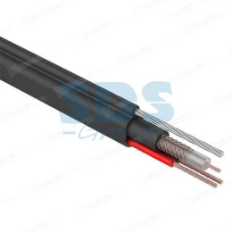 Кабель КВК-П 2х0,75  черный с тросом наружный (бухта 305 м) 01-4107 REXANT