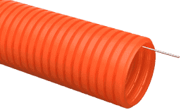Труба гофрированная ПНД d32 с зондом оранжевая (25м)