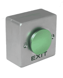 TS-CLACK green Кнопка выхода накладная металлическая, НО/НЗ контакты, 36В, 3А, 53 x 53 x 26 мм