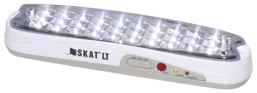 SKAT LT-2330 LED Li-Ion светильник аварийного освещения 30 светодиодов, резерв 4/8ч, алюмин корпус