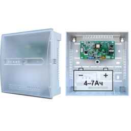 СКАТ-1200С  источник питания, 12В, 1А, корпус пластик под АКБ 1х7Ач, СС ТР ПБ