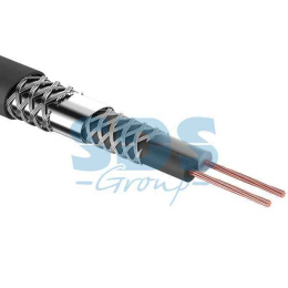 Кабель микрофонный 2 х 0,25мм², 1 экран, d 6,8мм., черный, 100 м.  REXANT 01-6029 